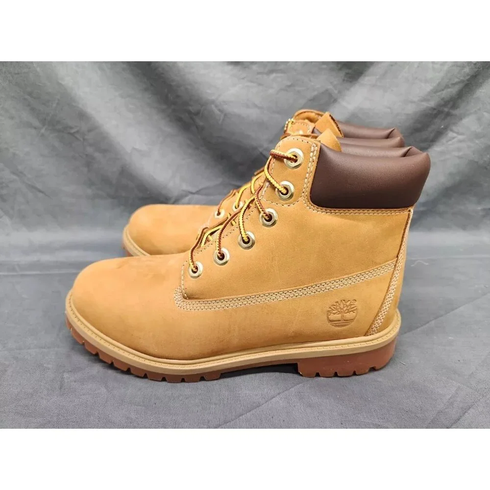 Timberland Youth 6 Inch Premium Waterproof Boots Wheat Size 10 NEW NO BOX! - Picture 4 of 11